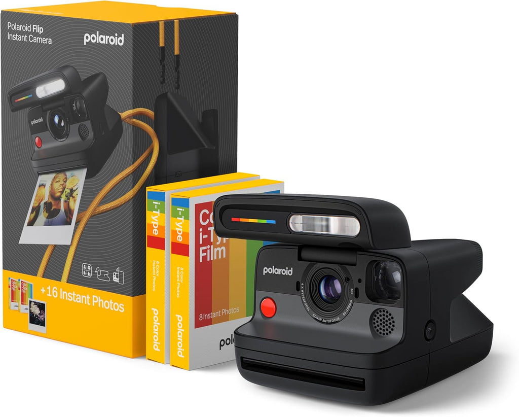Polaroid Flip - Pack Appareil Photo instantané Noir + Film Couleur 16 Photos