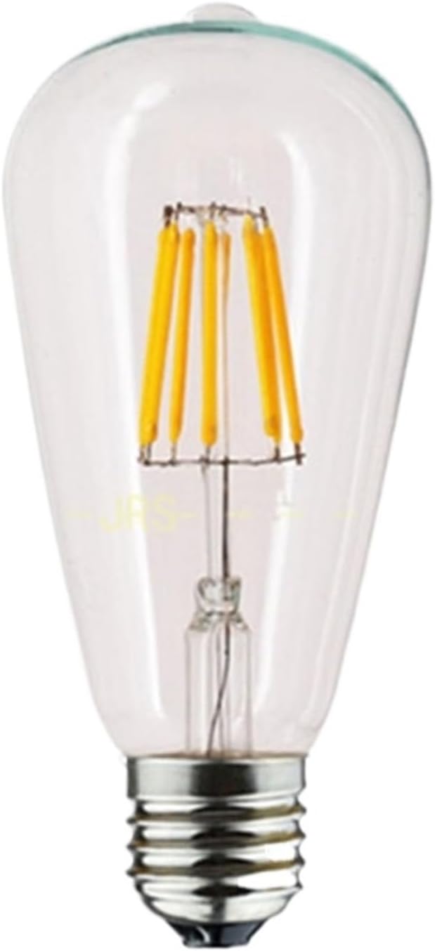 POAHNCU Ampoule Lot De 10 Ampoules LED ST64 4W 6W 8W À Filament Doré Dimmables, Culot E27, Style Vintage, Aspect Verre Rétro Économie d'énergie(8W)