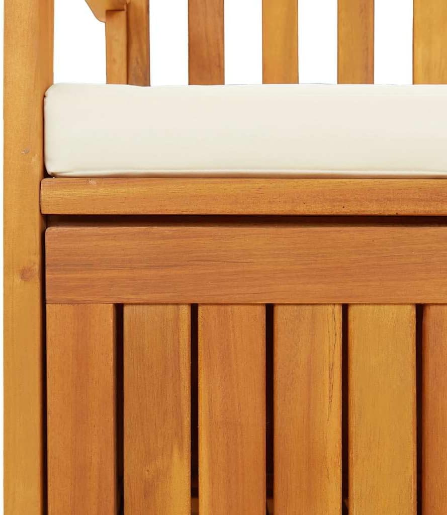 vidaXL Banc de Rangement de Jardin Siège Coffre Stockage Bois d'Acacia Massif