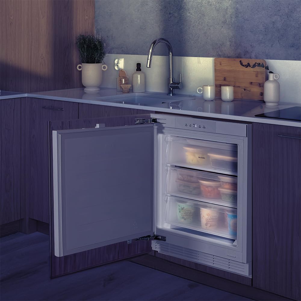Cecotec Mini Congélateur Intégrable de 101 L Bolero Coolmarket TF BI 101 White E. Écran Tactile, Fast Freezing, Porte Réversible, Température Réglable -14 °C à -24 °C, LED Intérieur, Alarme