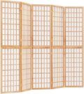 Ecran d'Intimité Paravent Séparateur de Pièces Cloison de Séparation pour Chambre à Coucher Maison Intérieur, 5 Panneaux 200x170 cm