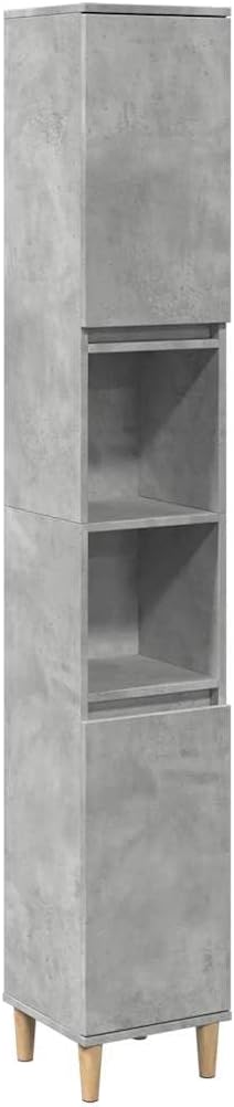 vidaXL Ensemble de Meubles de Salle de Bain 3 pcs Gris béton