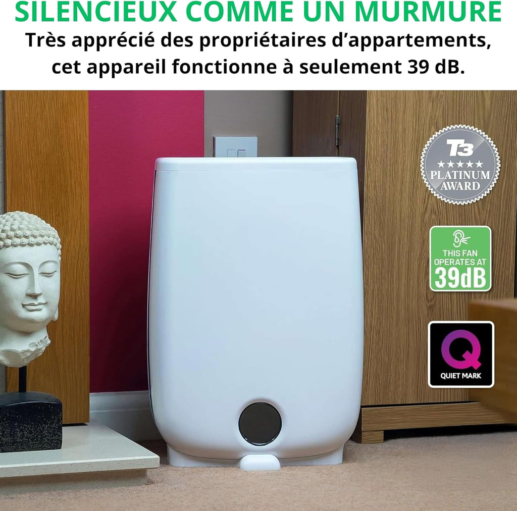 Meaco DD8L Junior Déshumidificateur par dessication - idéalment adapté à une utilisation dans les locaux non chauffés (en dessous de 10 C) - fonction auto-restart