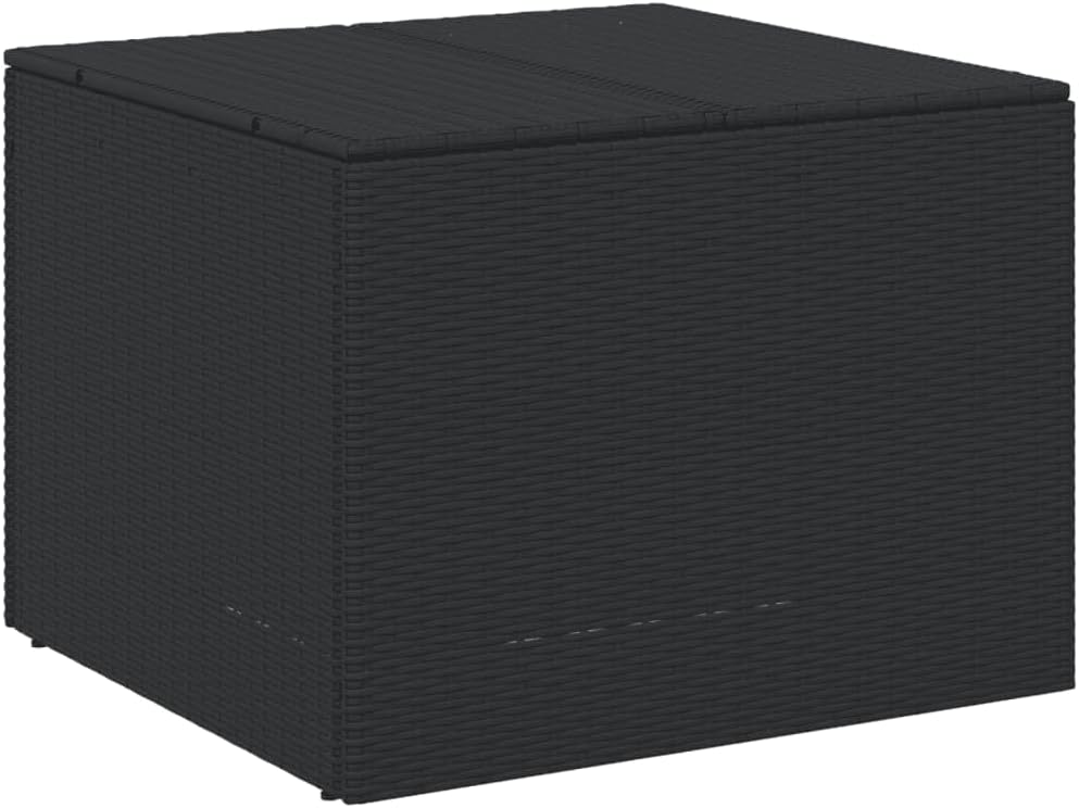 Canditree 291L Coffre de Rangement Extérieur en Résine Tressée, Coffre à Coussins Boîte de Rangement pour Jardin Patio (Noir)