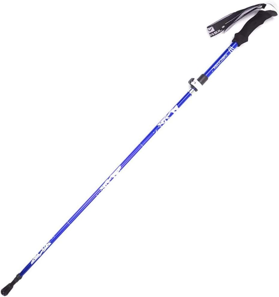 ZHCHAO Bâton de randonnée en Fibre de Carbone en Alliage d'aluminium léger bâton de Trekking Pliable Alpenstock Escalade Ski télescopique