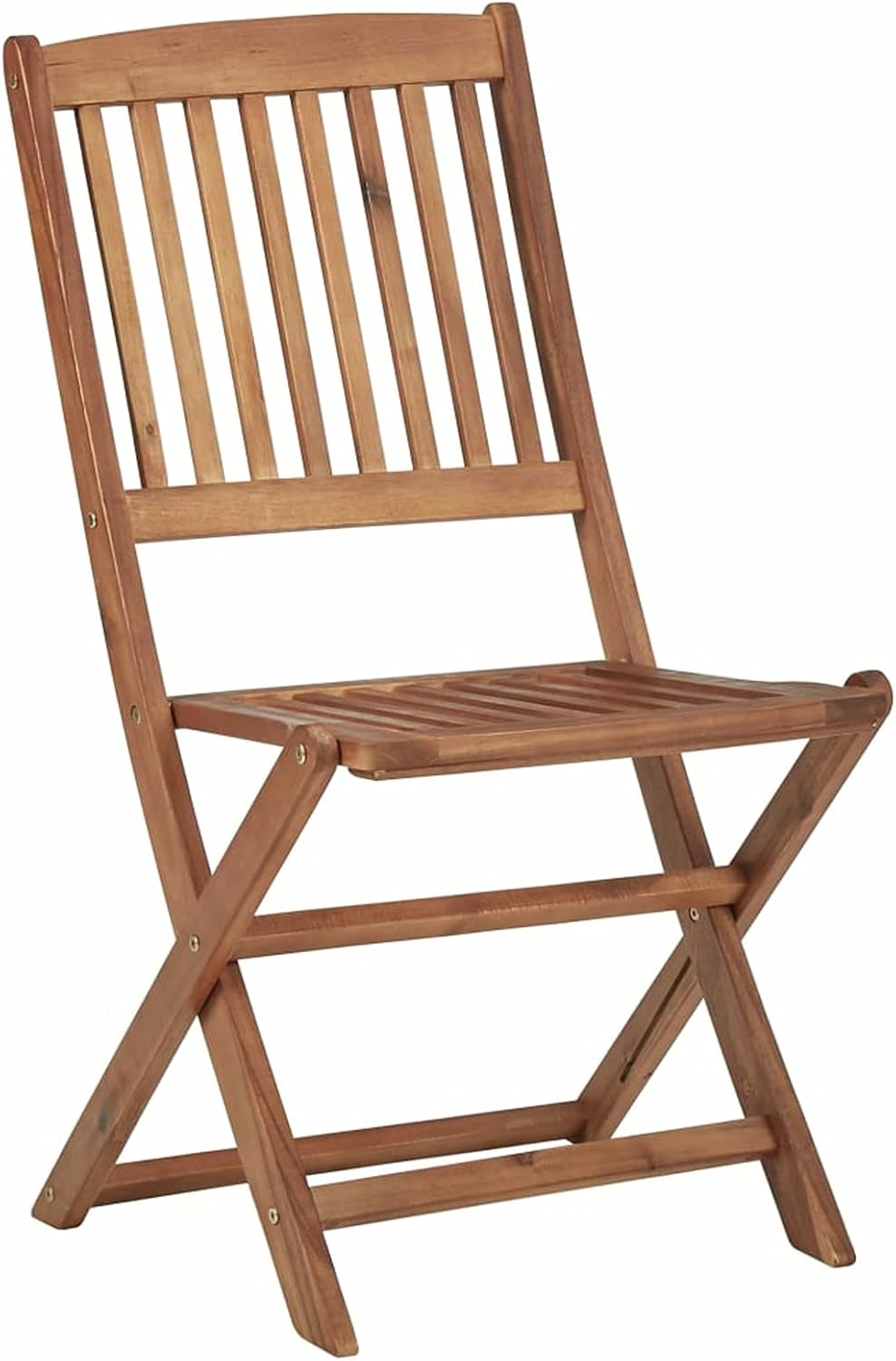 ZEYUAN Chaises Pliables de Jardin 4 pcs avec Coussins Bois d'acacia,Table De Jardin,Chaise De Jardin Aluminium,Chaise Jardin Plastique