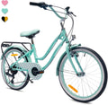 Heart Bike Vélo pour Une Fille 20 Pouces, Vélo Enfant 6-10 Ans, 6 Vitesses Shimano, vélo d'enfant Ans Hauteur réglable