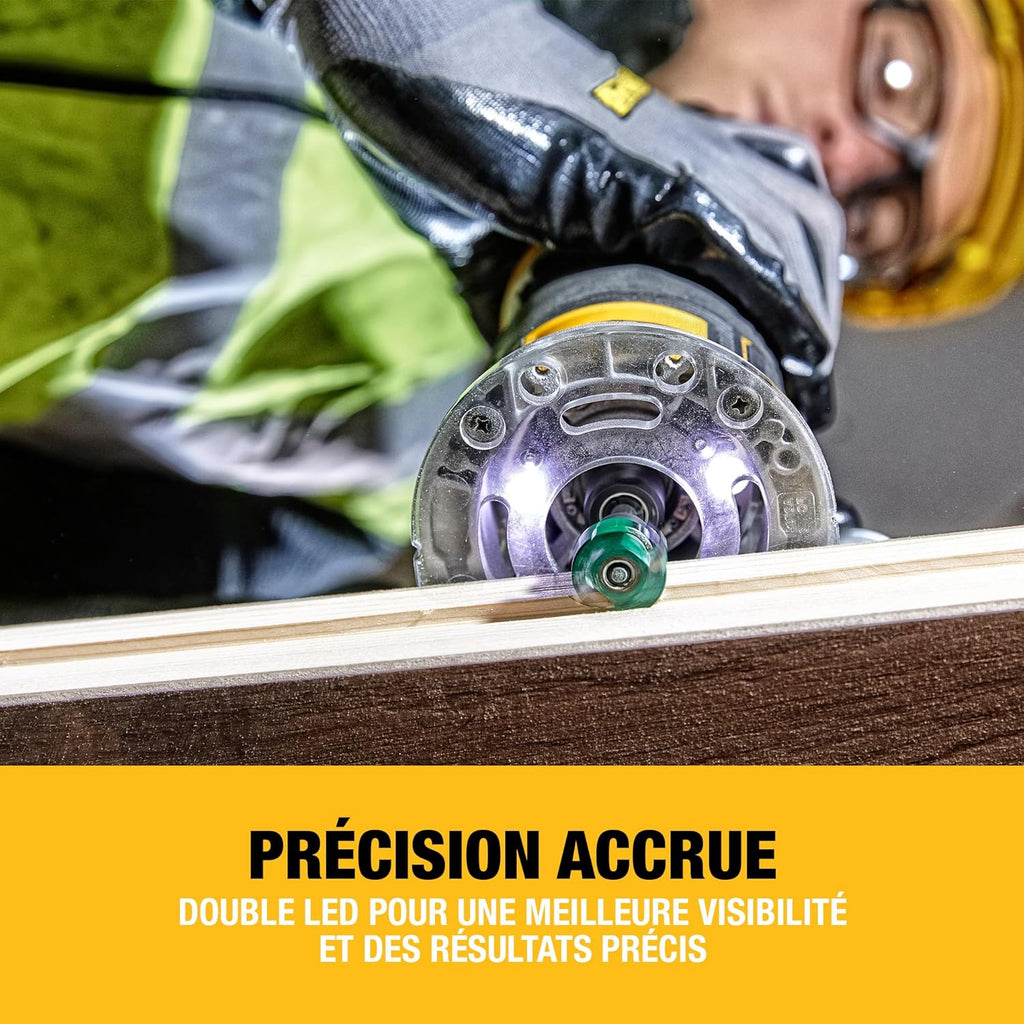 Affleureuse Défonceuse Compacte Brushless XR 18V 1/4" (8mm), avec coffret TSTAK, livré sans batterie, DCW604NT-XJ