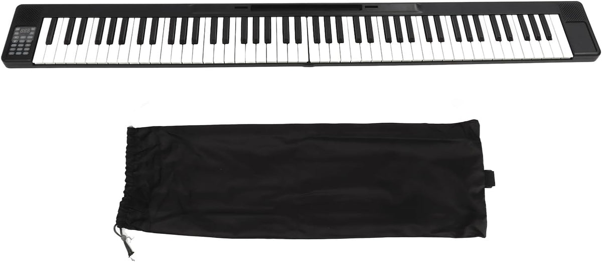 KIMISS Clavier de Piano Pliable Portable à 88 Touches pour Débutants – Orgue électronique Multifonctionnel avec Haut-parleur et Sac de Rangement