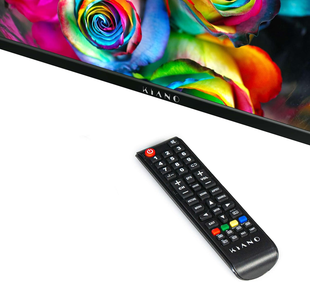KIANO Téléviseur Intelligent 43" Elegance – 4K UHD (3840x2160) avec HDR10 – Android 11, Wi-FI, Bluetooth – Triple Tuner DVB-T2/C/S2, Dolby Audio – 2 Ports HDMI, 2 Ports USB, Port CI – VESA