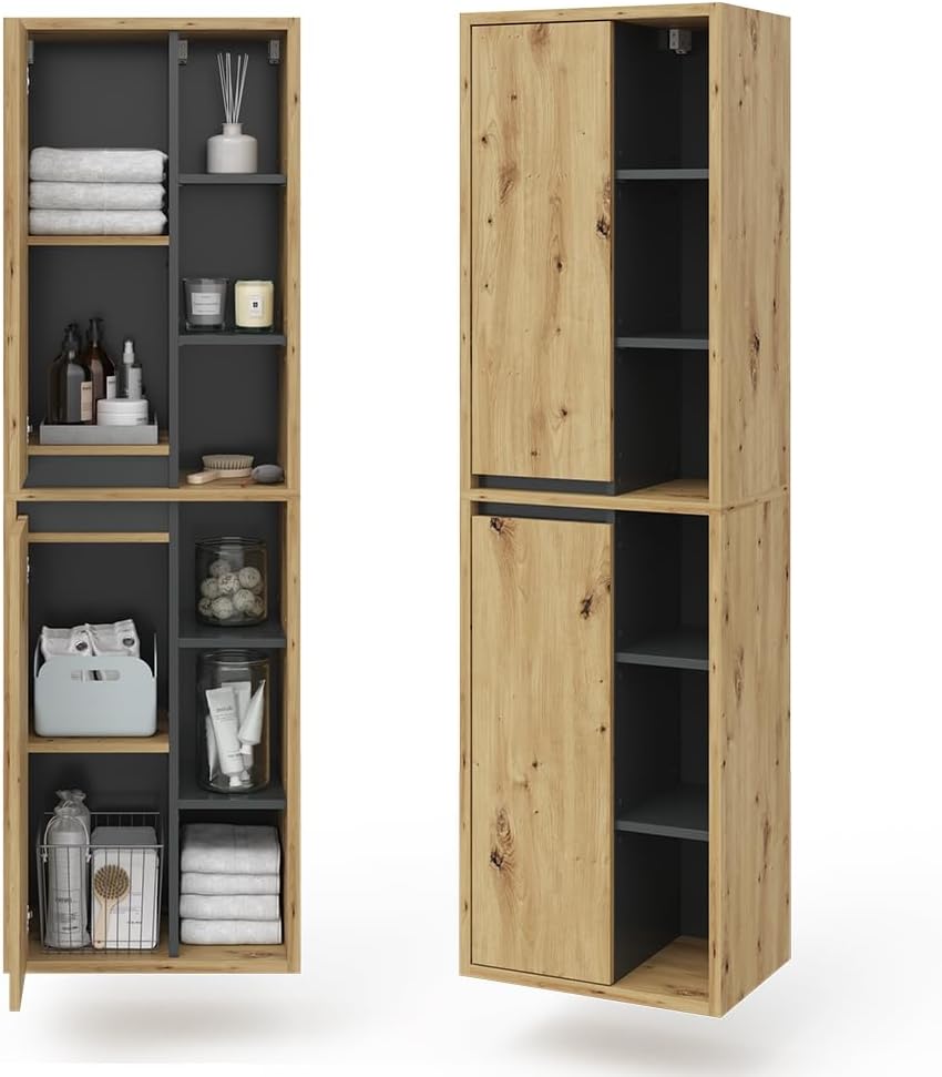 Vicco Armoire de Salle de Bain Viola, Chêne Artisan, 50 x 170 cm