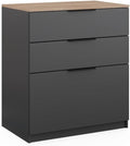 Vicco Commode avec tiroirs Betti, Anthracite/Chêne, 80 x 90 cm