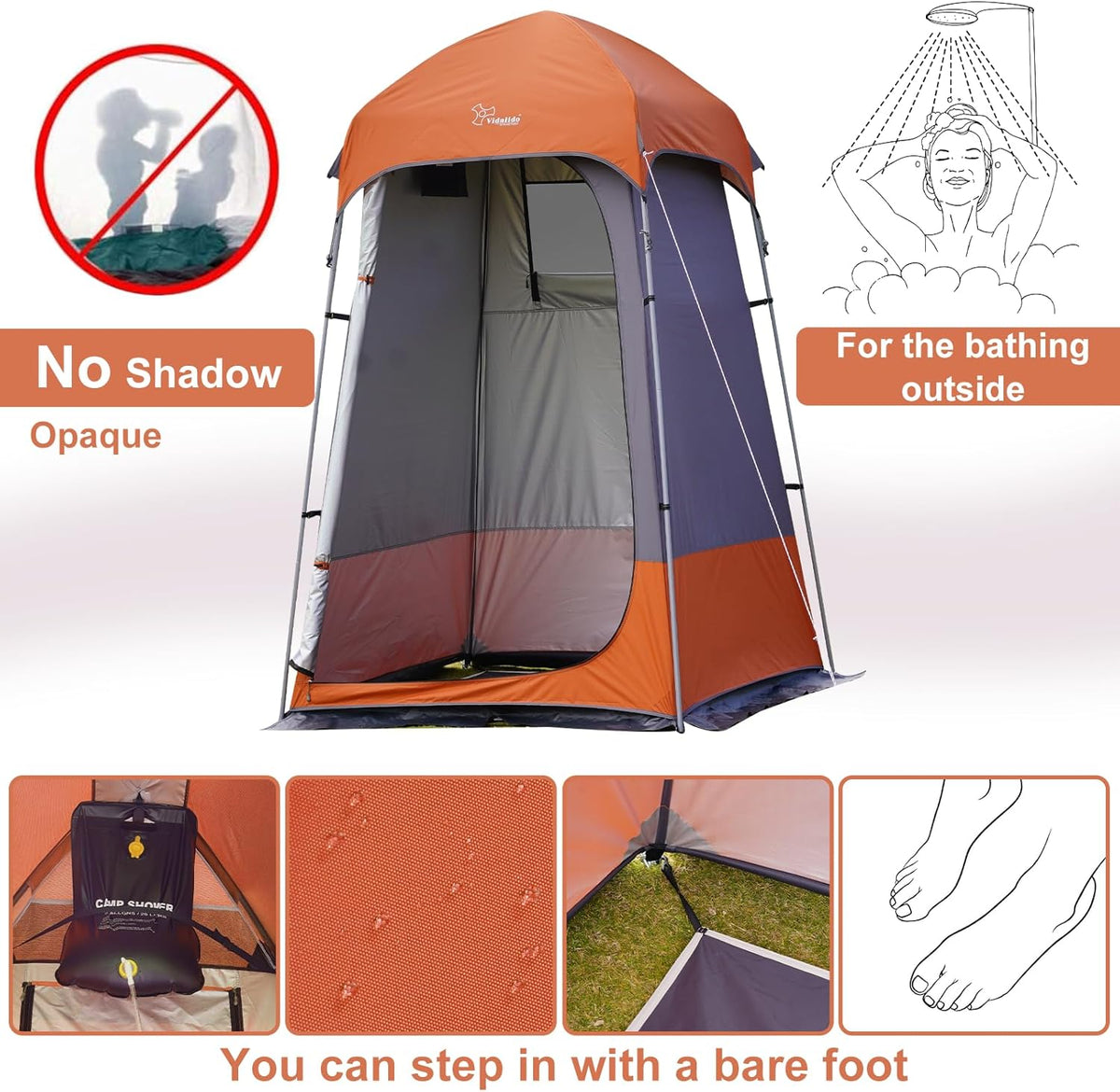 Tente de Douche extérieure pour vestiaire, abris de Camping Portables
