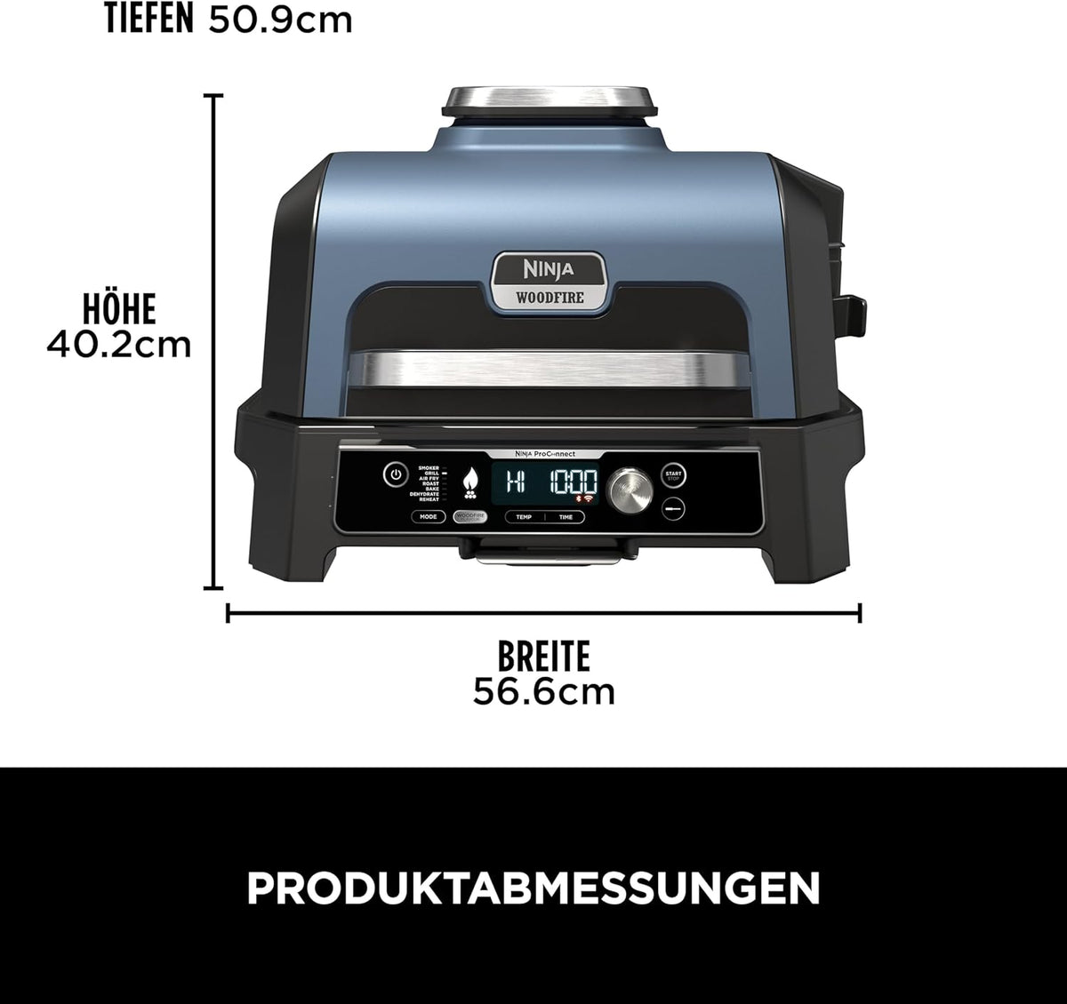 Ninja Woodfire Pro Connect XL Elektrischer BBQ Smoker Grill