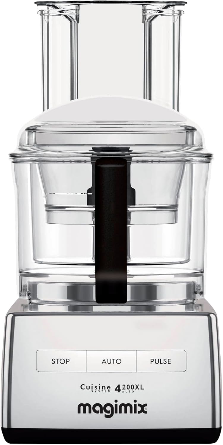 Magimix Robot de Cuisine Multifonction 3L- CS 4200 XL -Hachoir, Blender, Presse-Agrumes, Bol XL - Chrome Brillant