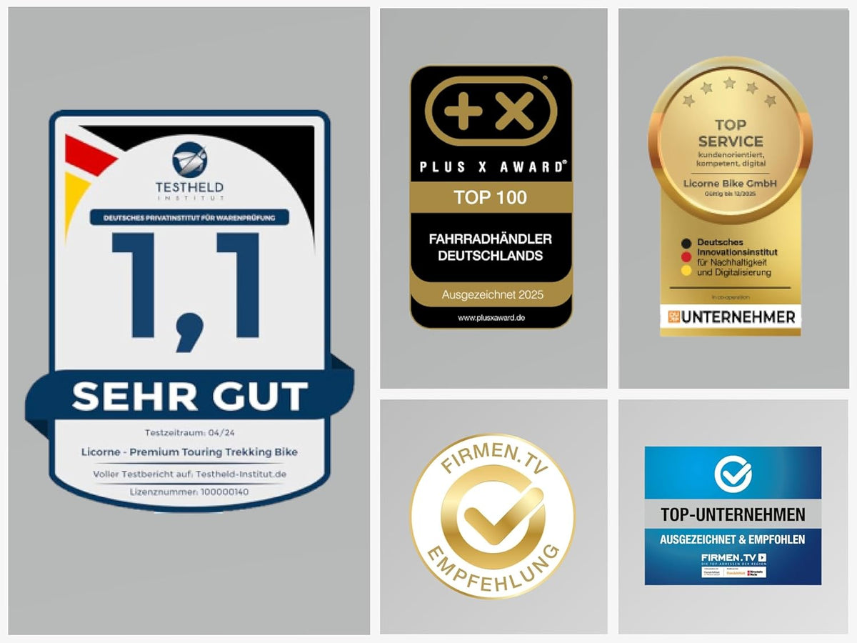 Licorne Bike Vélo de trekking de qualité supérieure en aluminium de 28” pour garçons, filles, femmes et hommes - 21 vitesses - VTT - Crossbike (homme, noir) Standard