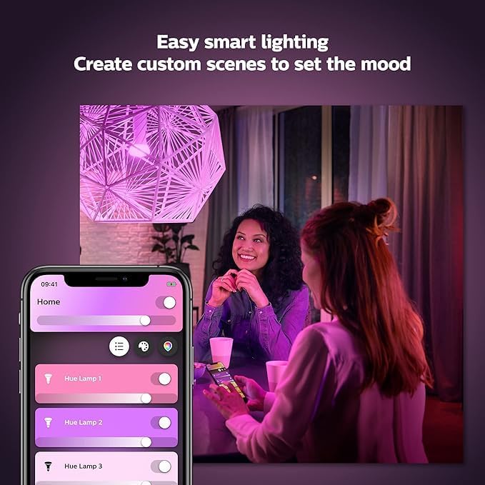 Hue white and color ambiance, lot de 5 ampoules connectées GU10, compatible Bluetooth, fonctionne avec Alexa, Google assistant et Homekit