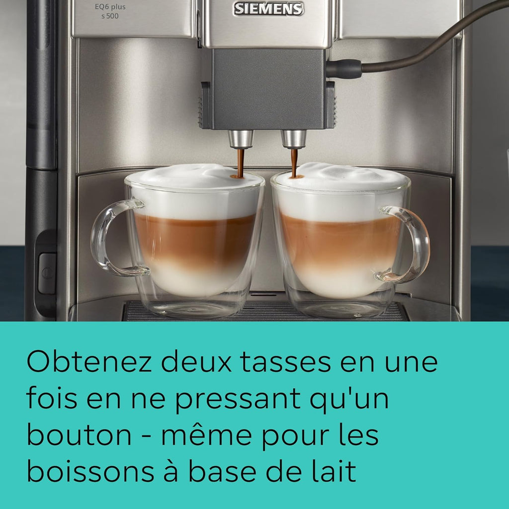 Machine a Cafe SIEMENS TE655203RW expresso entierement automatique EQ6 plus S500 - Anthracite