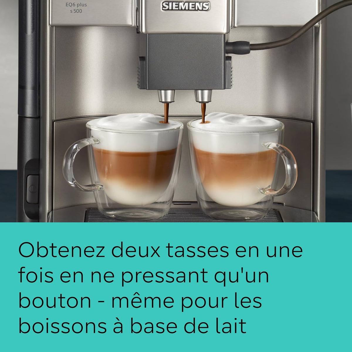 Machine a Cafe SIEMENS TE655203RW expresso entierement automatique EQ6 plus S500 - Anthracite