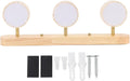 QWUUYEC Lampe de Salle de Bain en Bois Massif 3 Lumières, Applique Murale Moderne, Éclairage Chaud pour Miroir - Installation Fixe, Design Élégant, Ambiance Conviviale pour Entrée et