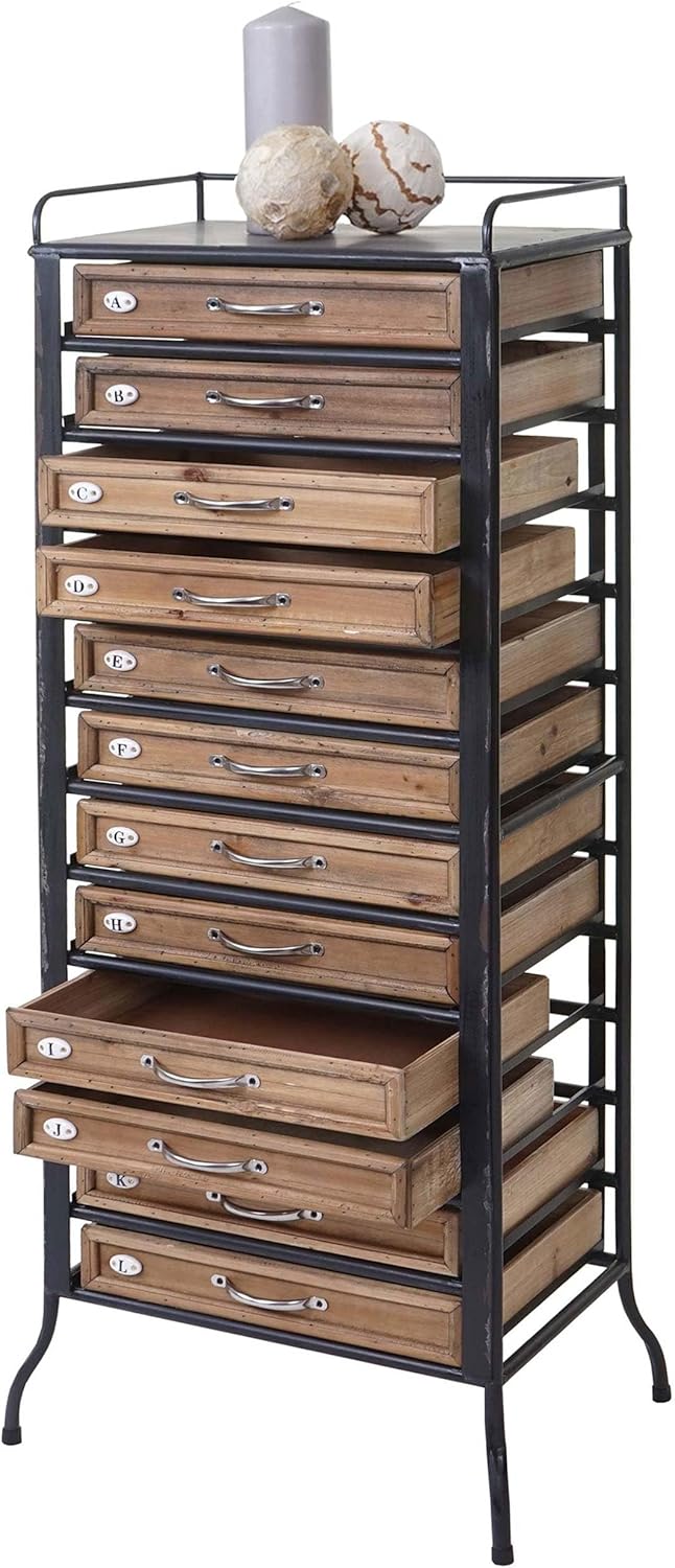 Mendler Placard de pharmacien HWC-A43 Style Shabby 129x55x38cm