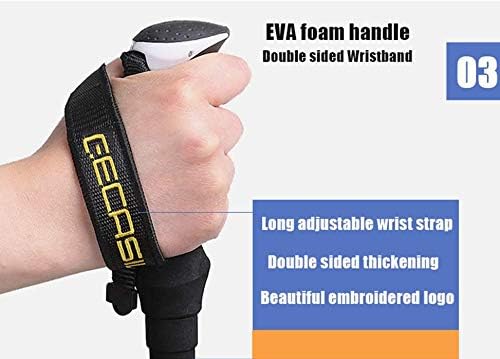 ZHCHAO Bâtons de randonnée Bâtons de randonnée Pliables Pack bâtons de Marche en Alliage d'aluminium, poteaux d'éclairage à système de Verrouillage réglable Rapide pour la randonnée, Le Camping
