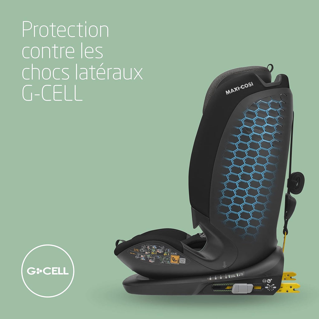 Maxi-Cosi Titan Plus i-Size, Siège Auto Enfant Multi-âge, Siège Auto ISOFIX, 15 Mois - 12 Ans (76 - 150 cm), Protection G-CELL, 4 positions d'inclinaison, Authentic Black