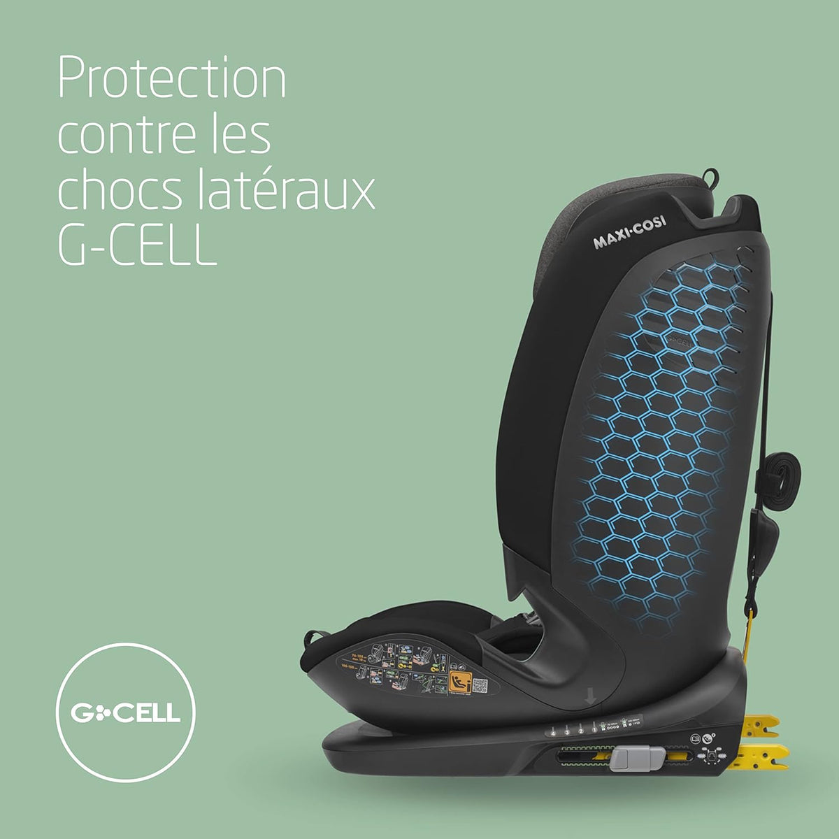 Maxi-Cosi Titan Plus i-Size, Siège Auto Enfant Multi-âge, Siège Auto ISOFIX, 15 Mois - 12 Ans (76 - 150 cm), Protection G-CELL, 4 positions d'inclinaison, Authentic Black