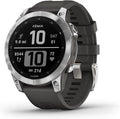 Fenix 7 - Montres GPS Multisports connectée Haute Performance - Silver avec Bracelet Gris - Boitier 47mm (Reconditionné)