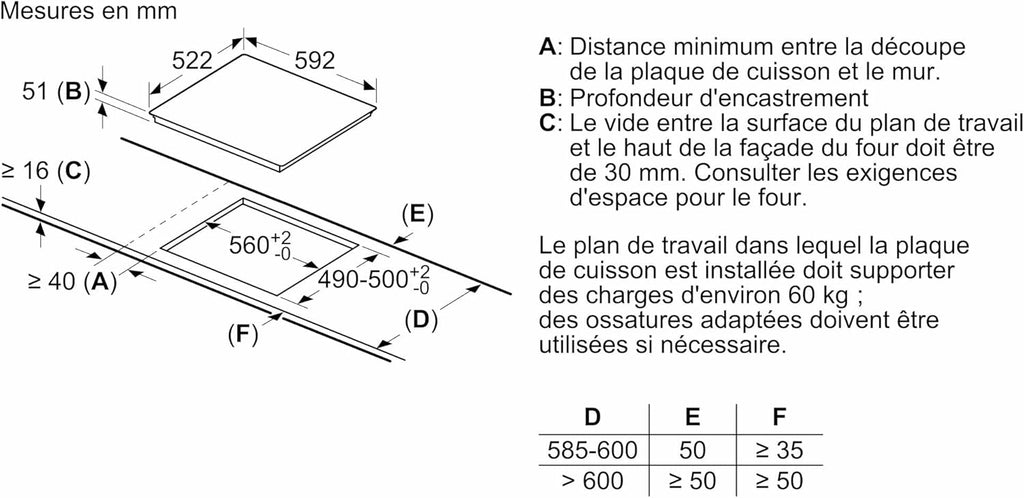 Bosch PUE611BB5E, Série 4, plaque à Induction, 4 foyers, 60 cm, Puissance 4600 W, Noir