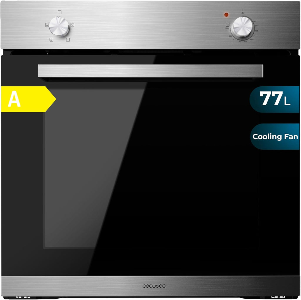 Cecotec Four Encastrable Bolero Hexa C126000 Line+ A. 2800 W, Capacité de 77 Litres, 4 Fonctions, Faible Consommation, Nettoyage à la Vapeur, Cuisson à la Vapeur, Triple Vitrage de Porte