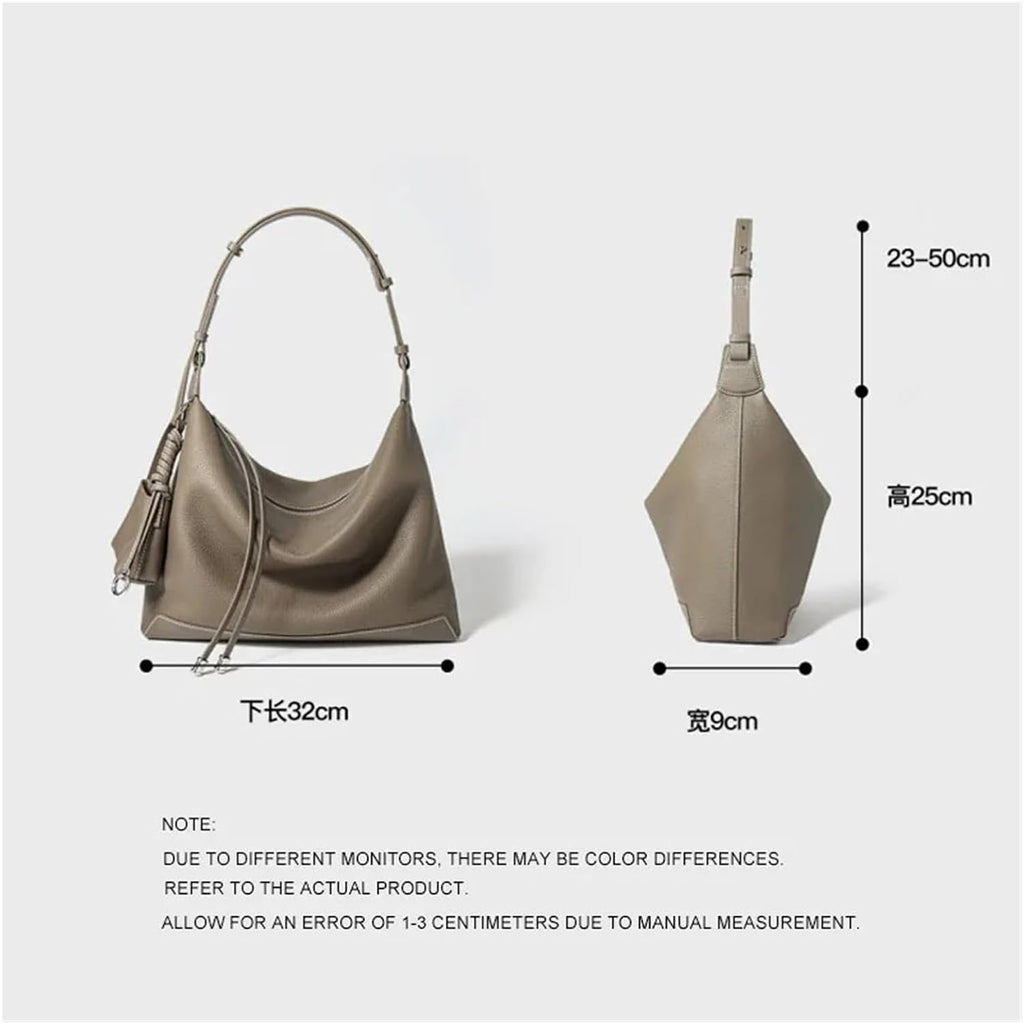 Générique Sac cabas for femme, grande capacité, en cuir de vachette, porté épaule ou bandoulière, idéal for les trajets quotidiens