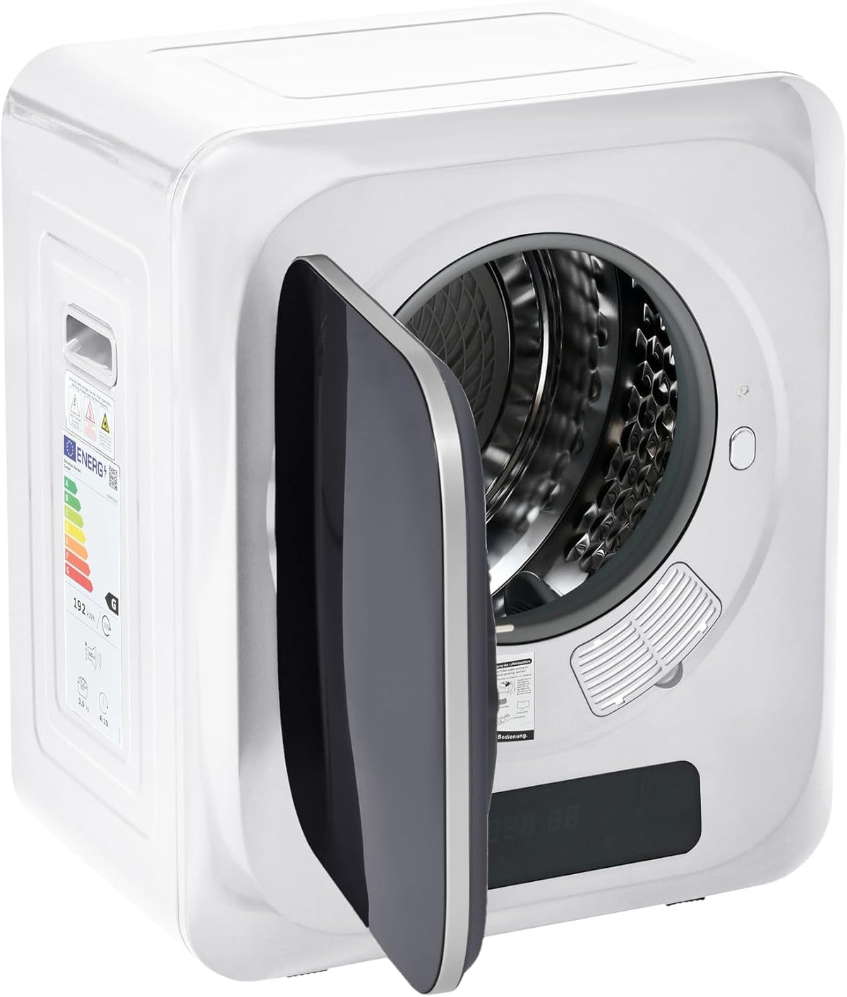 Merax Sèche-linge mural inox 3 kg (jusqu’à 4 kg) 850 W – 6 programmes & 6 fonctions, multi-filtration, protection surchauffe, montage mural - Blanc