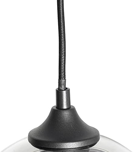 QAZQA sandra - Grande suspension Art Deco - 8 lumière - L 1400 mm - Noir - Art Deco - Éclairage intérieur - Salon I Chambre I Cuisine I Salle à manger