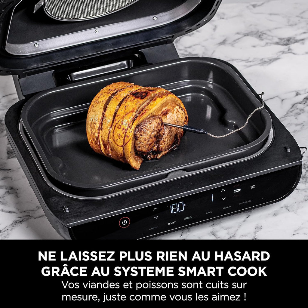 Ninja Foodi MAX Health Grill & Air Fryer, 6-en-1, Griller, Frire, Cuire, Rôtir et plus, 3,8L, Pièces Lavables au lave-vaisselle, Cuivre/Noir AG551EUCP