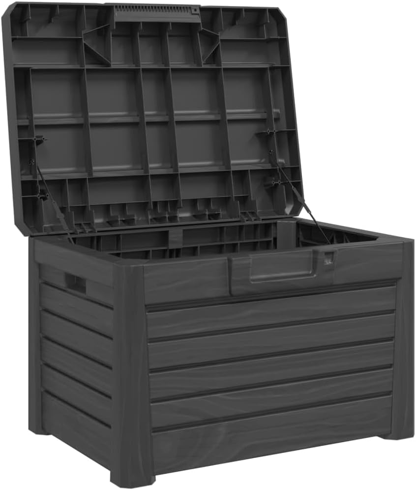 LXYZWRW Boîtes de rangement d'extérieur en polypropylène Anthracite 73 x 50,5 x 46,5 cm