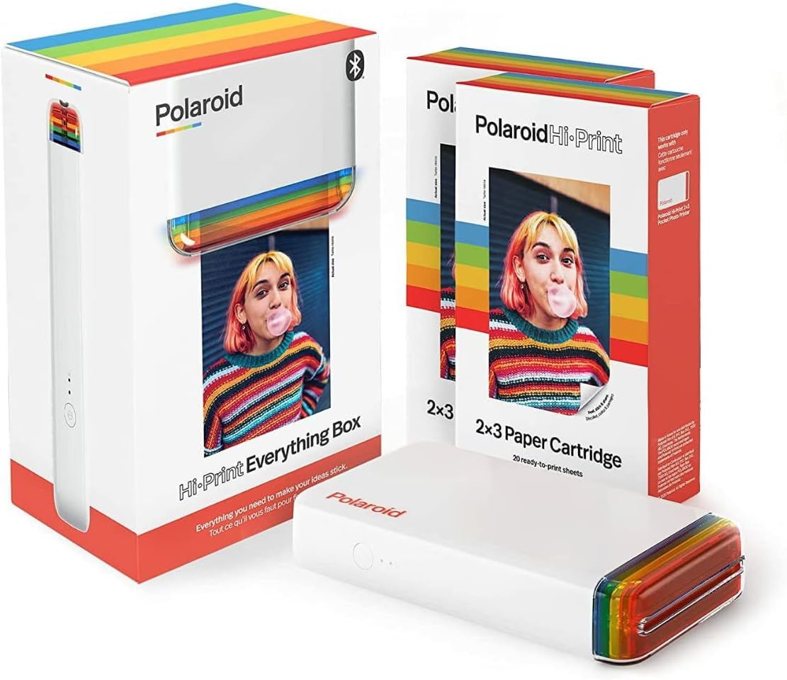Coffret imprimante Portable Polaroid Hi-Print Blanc + 40 Feuilles