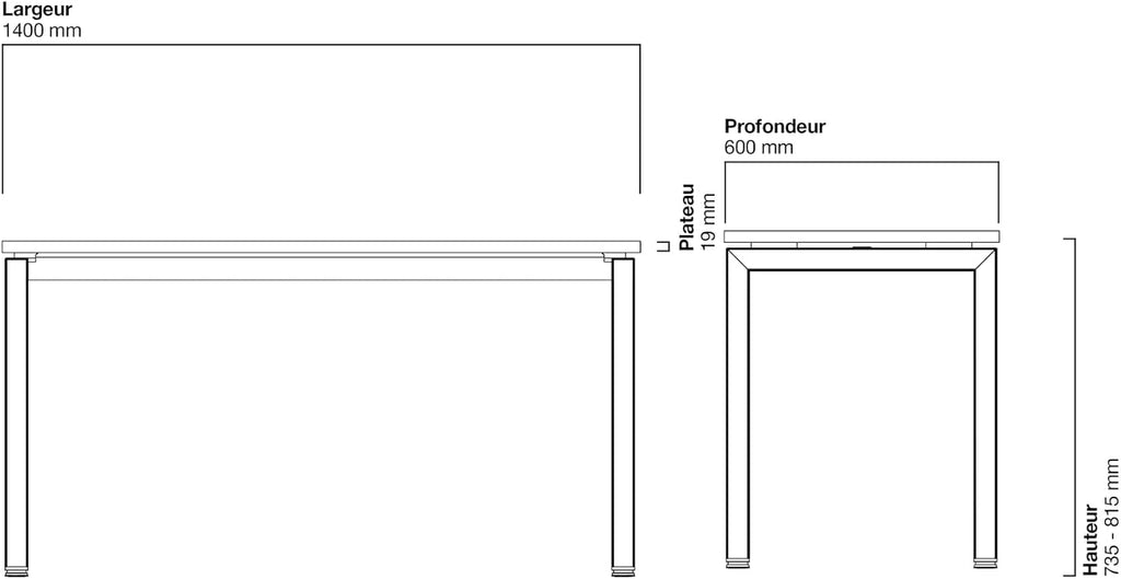 Steelcase Ottima Portico bureau avec plateau Chêne clair et base Blanc gris