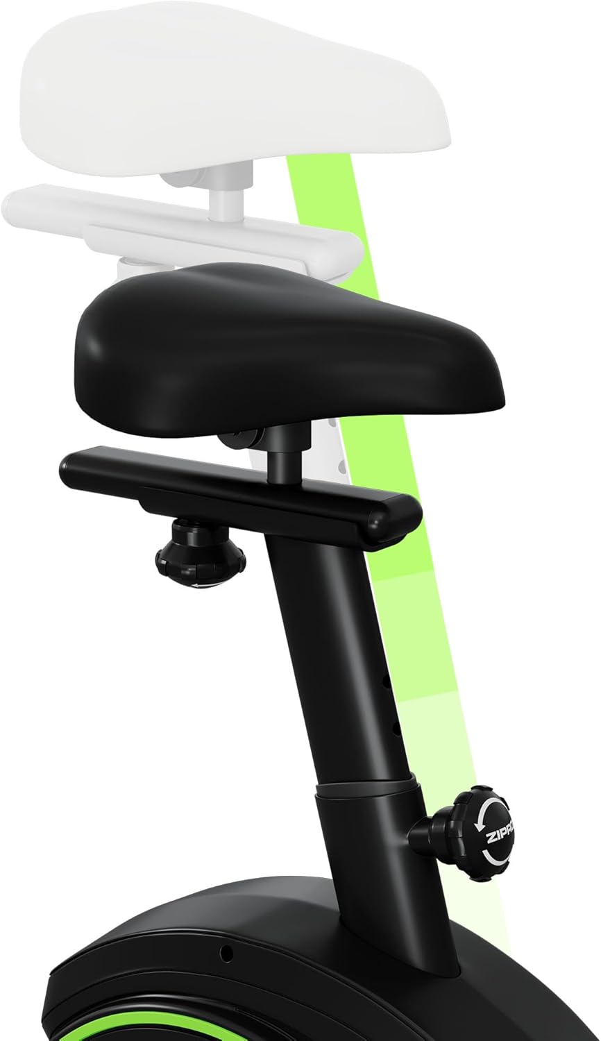 ZIPRO RAVE Vélo d'Appartement - 32 Niveaux de Résistance, Capteur de Fréquence Cardiaque, 11 Programmes d'Entraînement, Siège et Guidon Réglables, Connectivité Bluetooth, Idéal pour Cardio et Fitness