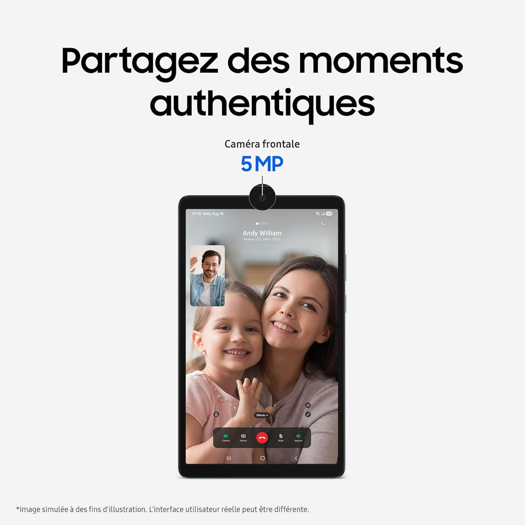 Tab A11 8.7" WiFi 128 Go, Tablette Android, RAM 8 Go, Son 3D, Gris, Chargeur Secteur Rapide 25W Inclus, Version FR