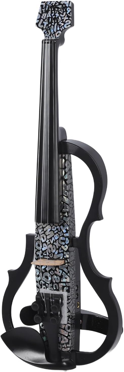 Eujgoov Violon électrique en Fibre de Carbone Vidule Silencieuse Professionnelle avec Ramassage
