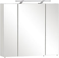 Schildmeyer 125353 Armoire De Toilette avec Miroir, Matériau Dérivé du Bois, Blanc, 80 x 75 x 16 cm