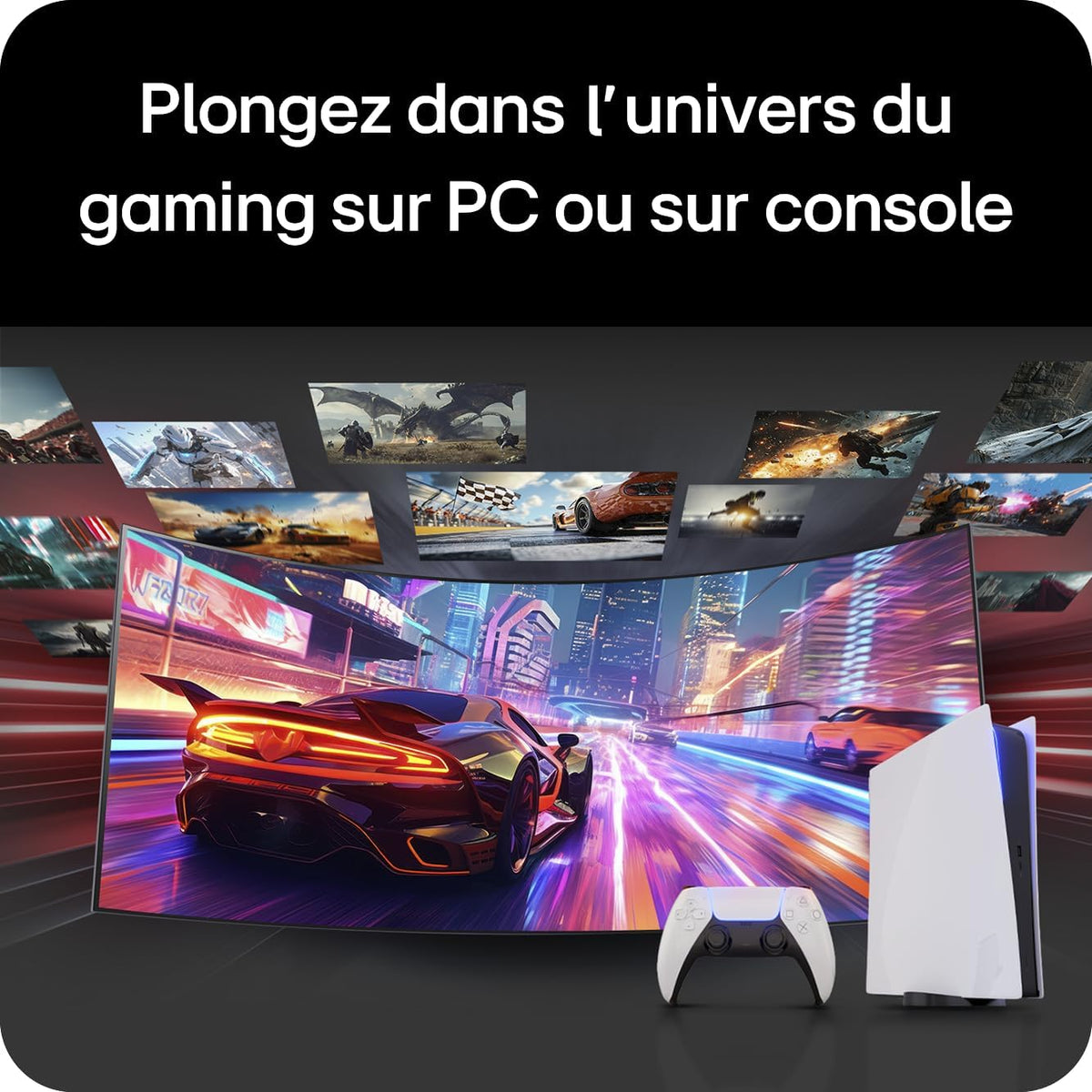 Ultragear™ 34GX900A-B.AEU Ecran PC Gaming 34" - Dalle OLED résolution QHD (3440 x 1440), 0,03ms 240Hz, DisplayHDR™400 True Black, DCI-P3 98.5% (CIE1976), FreeSync Premium Pro, G-Sync Compatible