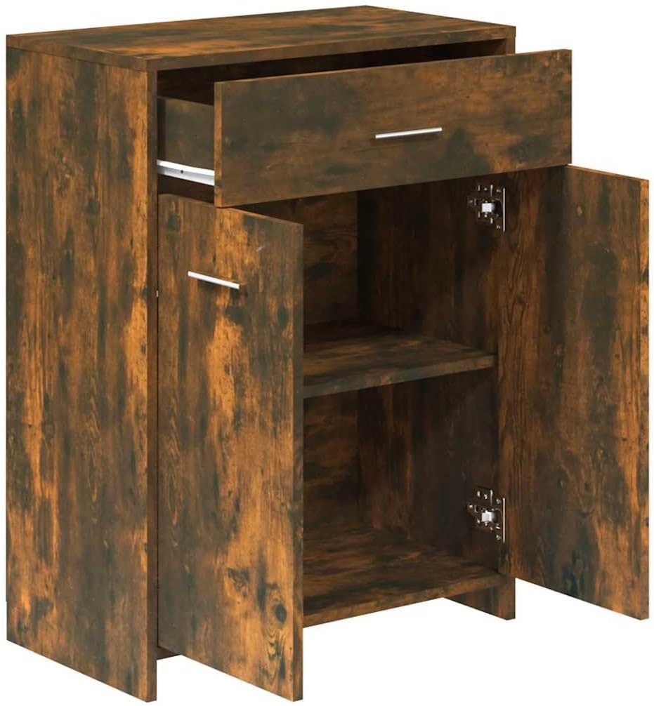 WSJHUHK Meubles, ensembles de meubles, ensembles de meubles de salle de bain, armoire de salle de bain, chêne fumé, 60 x 33 x 80 cm, bois d'ingénierie