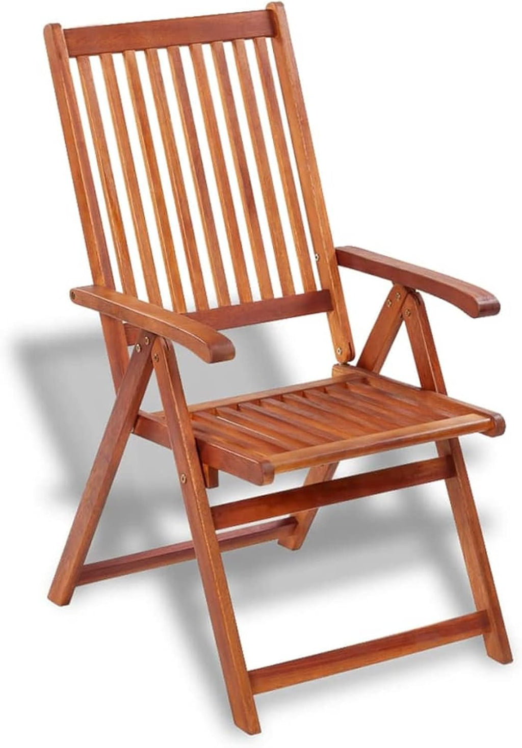 ZEYUAN Chaises Pliables de Jardin 2 pcs Bois Solide d'acacia Marron,Table De Jardin,Chaise Jardin Plastique,Chaise De Jardin Aluminium,