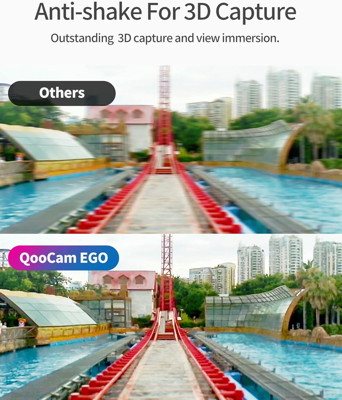 KanDao QooCam Ego - Caméra 3D intégrée avec visionneuse, vidéos 4K, Affichage stéréoscopique instantané, idéale pour Les Voyages, Les fêtes, Appareil VR, Appareil Photo Noir et visionneuse 3D Rouge.