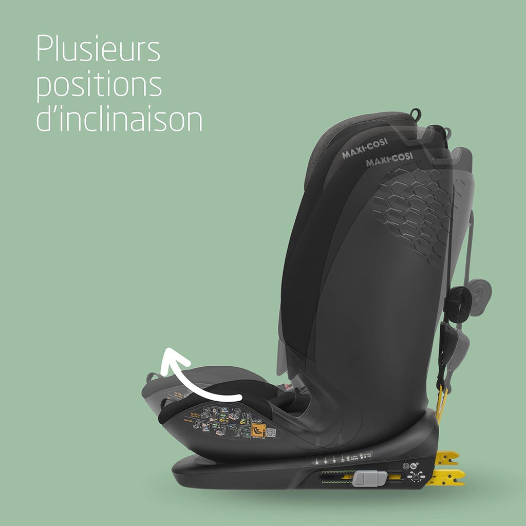 Maxi-Cosi Titan Plus i-Size, Siège Auto Enfant Multi-âge, Siège Auto ISOFIX, 15 Mois - 12 Ans (76 - 150 cm), Protection G-CELL, 4 positions d'inclinaison, Authentic Black