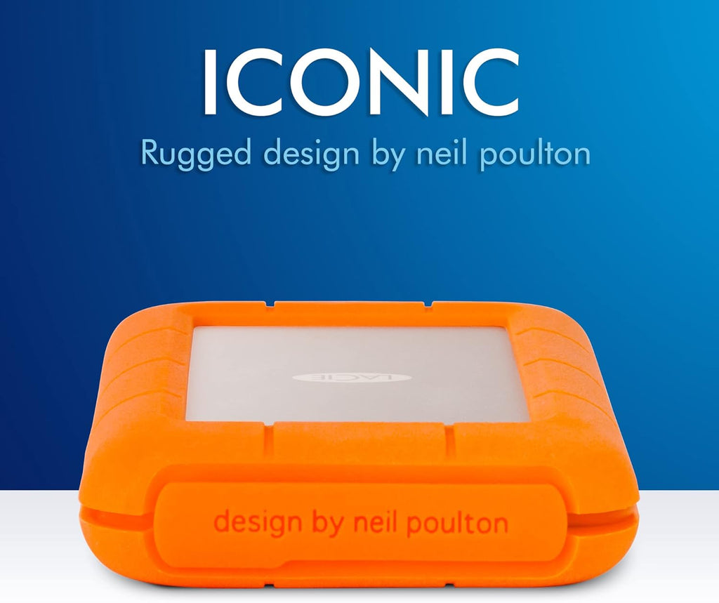 LaCie Rugged USB-C 4To, Disque Dur Externe Portable HDD, PC Mac iPad & iPhone, Data Rescue Service (STFR4000800)