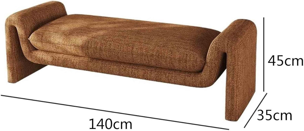 Cenz-888 Banc de Chambre pour Bout de lit Banc de Chevet Style rétro, Dressing, Rangement for vêtements et Chaussures, canapé, lit, Banc Marron Moyen