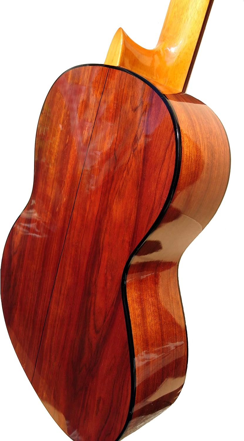Marce Ana - Guitare Clasica espagnole d'étude Caisse Harmonica de bois de Etimoe, deux profils en noir, touche de cèdre naturel. Taille adulte